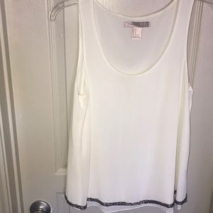Sheer off white tank